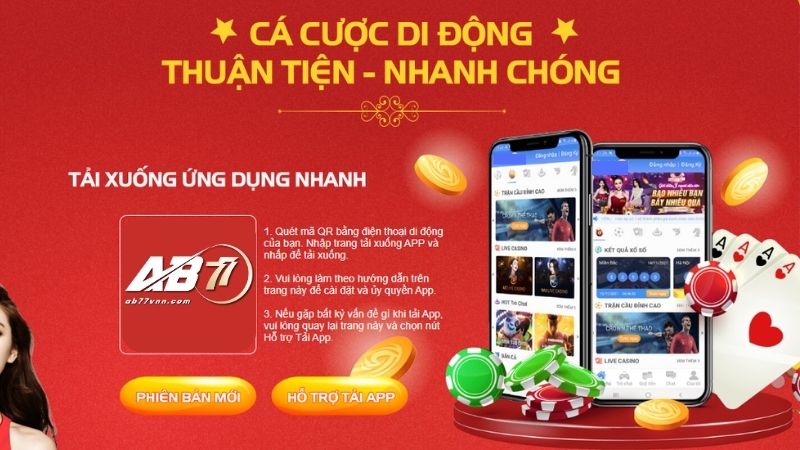 quét qr tải app ab77